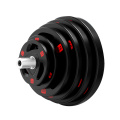 Ventes à chaud OEM Wholesale Rubber Fitness Set Tri-Grip Loudre des plaques de pare-chocs 2,5 kg, 5 kg, 10 kg, 15 kg, 20 kg, 25 kg